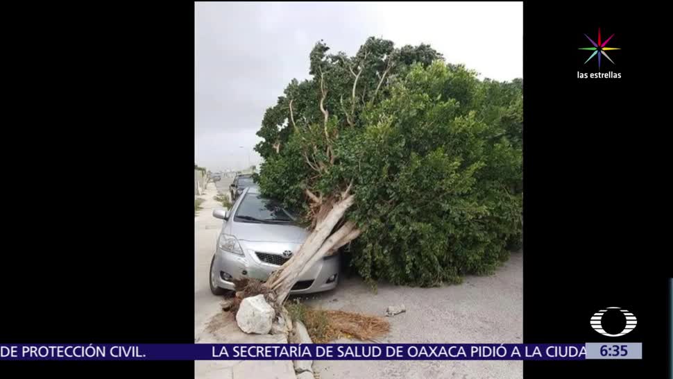 Turbonada, intensos vientos, Yucatán, causa daño