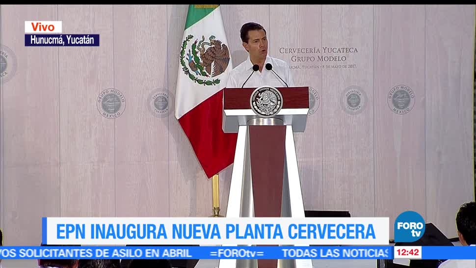 Nueva planta cervecera, rostro industrial, presidente, Enrique Peña Nieto