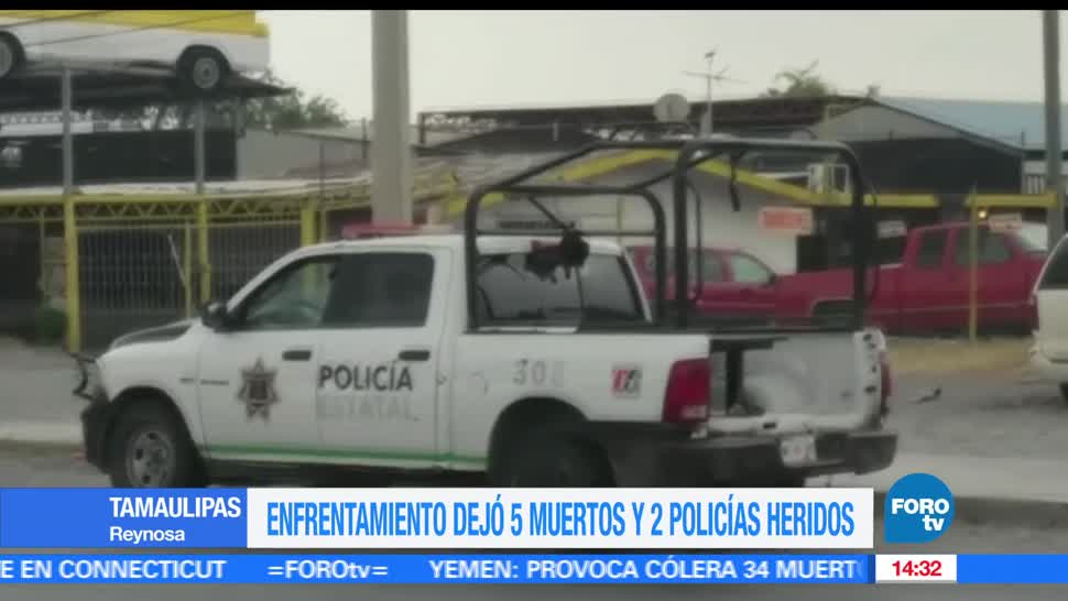 Enfrentamiento, 5 muertos, Reynosa, Tamaulipas