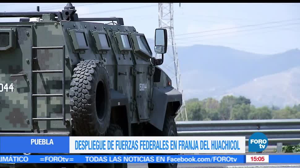 fuerzas federales, Puebla, despliegue, robo de combustible