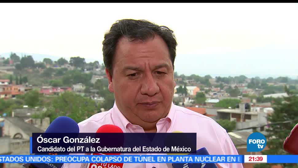 Oscar González Yáñez, visita, Michoacán, Eleccion, Estado de México, Candidato gubernatura del PT