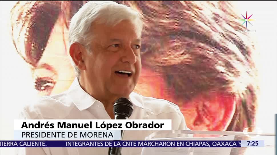 Andrés Manuel López Obrador, Partido Morena, adhesión pública, líderes del SNTE