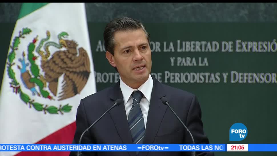 Peña Nieto, anuncia, acciones, contra periodistas y activistas, crimen