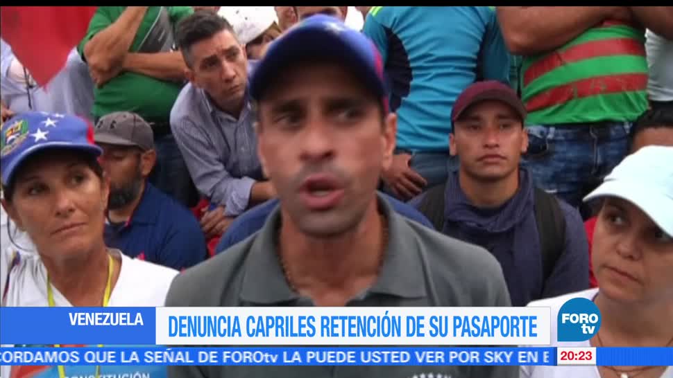 Capriles, denuncia, retención, pasaporte, lider opositor de venezuela, nueva york