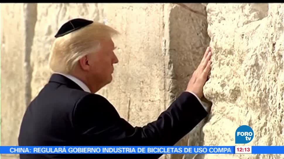 Trump, Muro de los Lamentos, primer presidente estadounidense, sagrado del judaísmo
