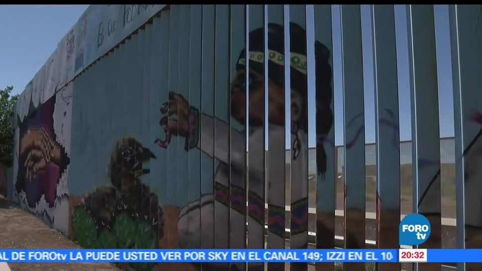 noticias, forotv, Artistas plasticos, Sonora, pintan murales, muro fronterizo