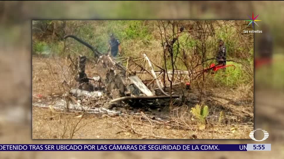 Amacuzac, Morelos, helicóptero se estrella, zonas de cultivo