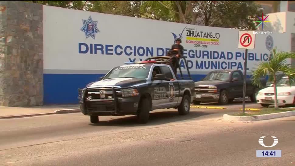 Instalaciones de la Dirección de Seguridad Pública de Zihuatanejo, Guerrero. (Noticieros Televisa)