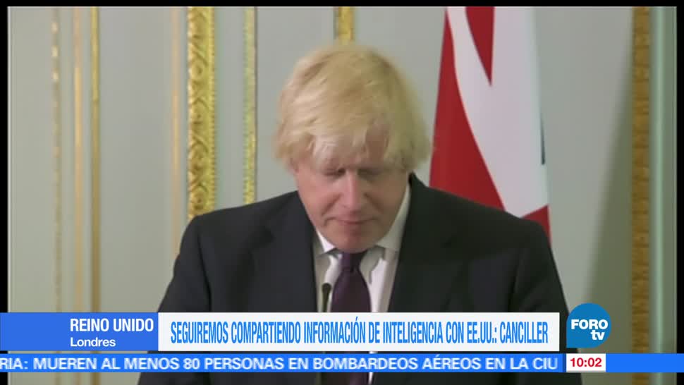 Boris Johnson, canciller británico, inteligencia, EU