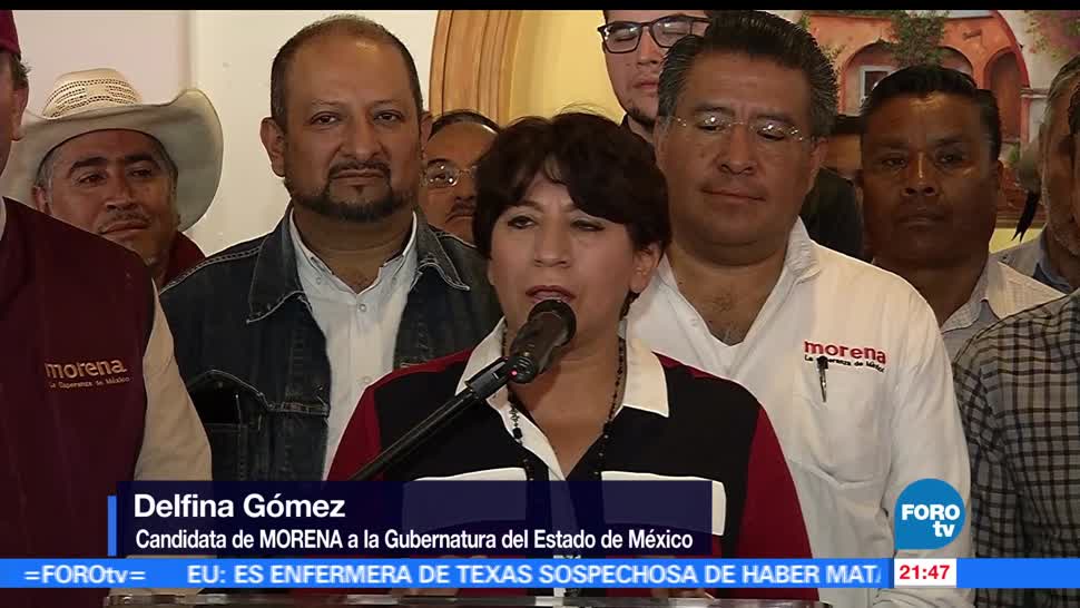 Delfina Gómez, bienvenida, PT, Oscar gonzalez, elecciones edomex