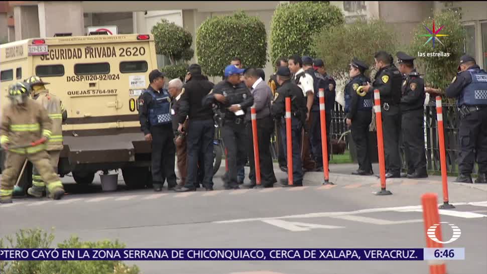 Hombres armados, asaltan, camioneta de valores, Plaza Oriente, Iztapalapa