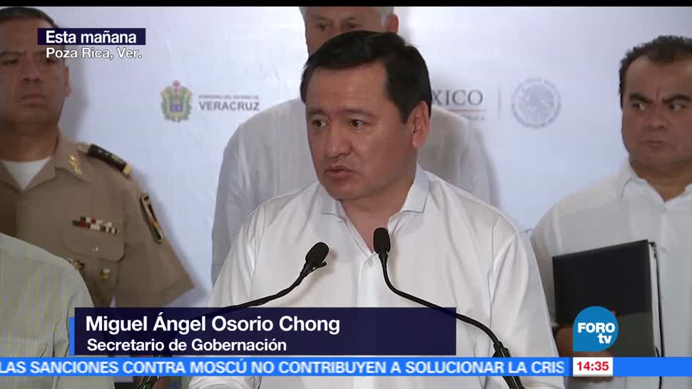 Miguel Ángel Osorio Chong, secretario de Gobernación, seguridad, Veracruz