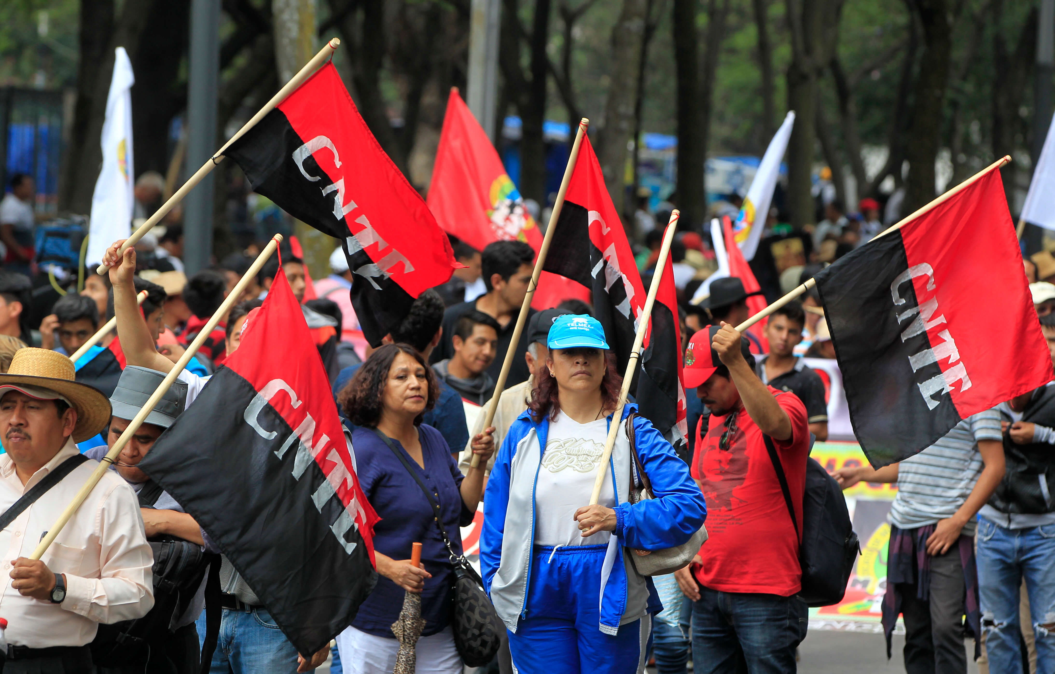 Protestas de integrantes de la CNTE. (Notimex)
