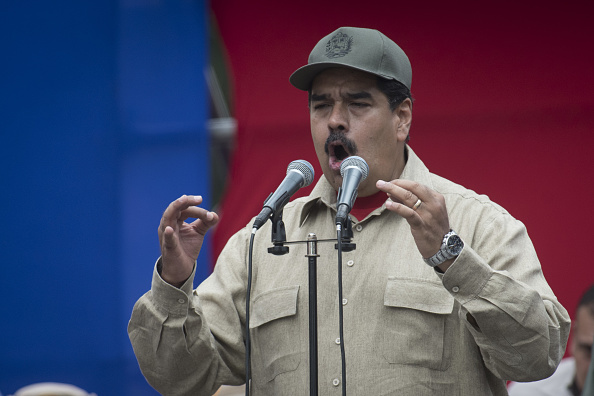 El presidente de Venezuela, Nicolás Maduro, en un mitin. (Getty Images)