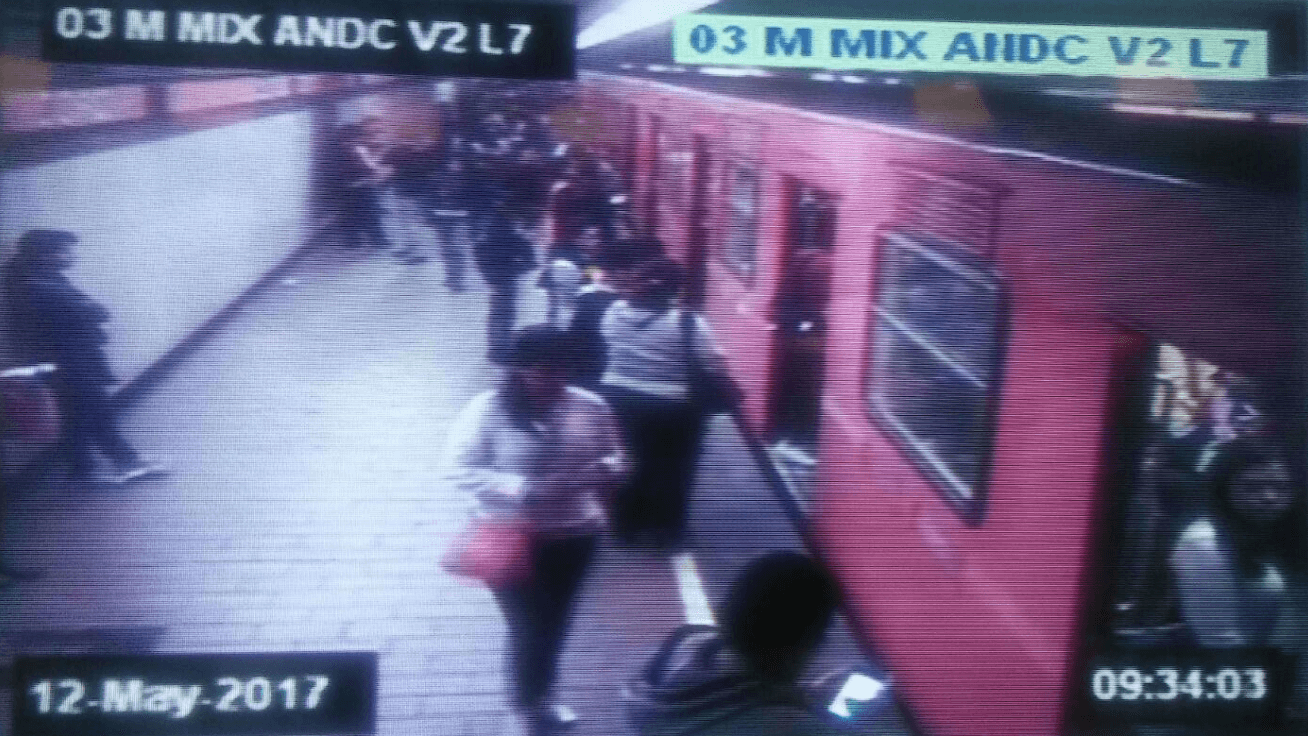 Andén de la Linea 7 del Metro CDMX (Twitter @MetroCDMX)