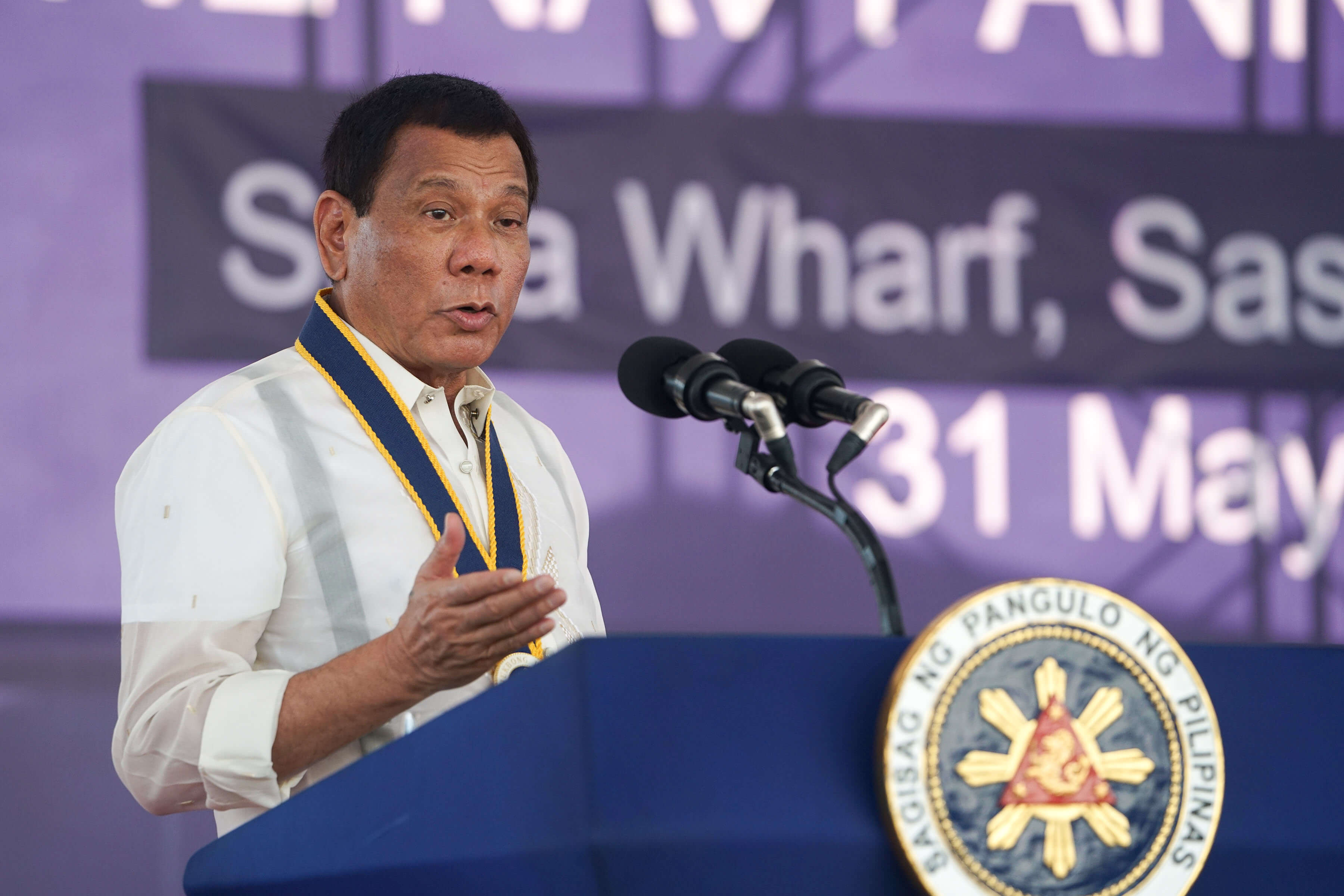 Presidente de Filipinas, Rodrigo Duterte, discurso, Armada Filipina, ciudad de Davao