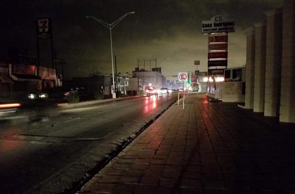 Apagón afecta tres ciudades de Tamaulipas