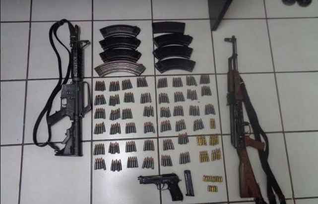 Armas decomisadas en Navolato, Sinaloa. (SSP-Sinaloa)