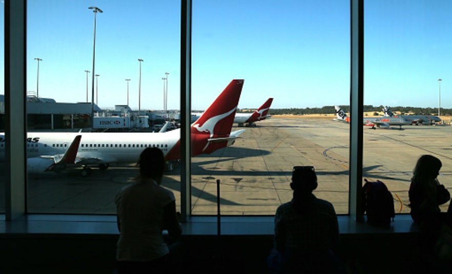 Turistas en el Aeropuerto de Melbourne, Australia (Getty Images/archivo)