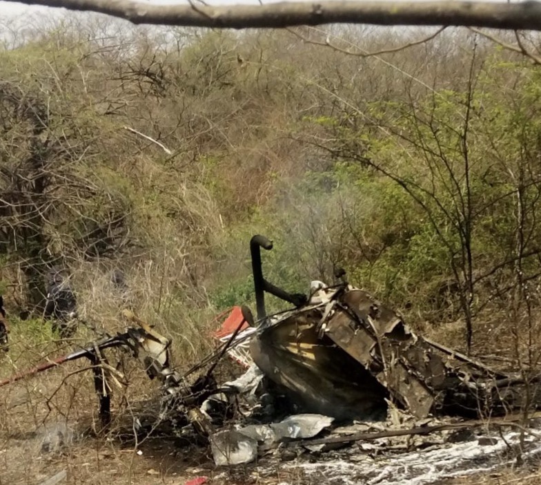 Avioneta accidentada en el municipio de Amacuzac, Morelos