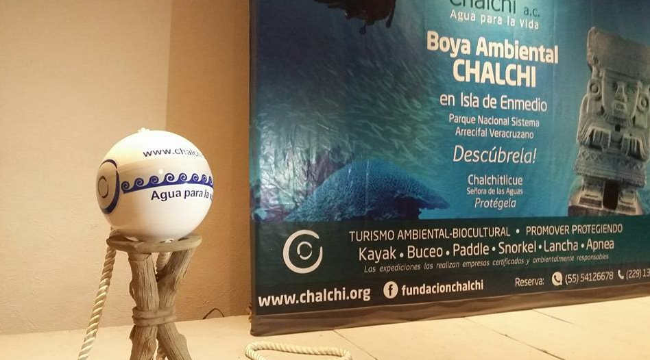Boya ambiental de la Fundación Chalchi en Veracruz