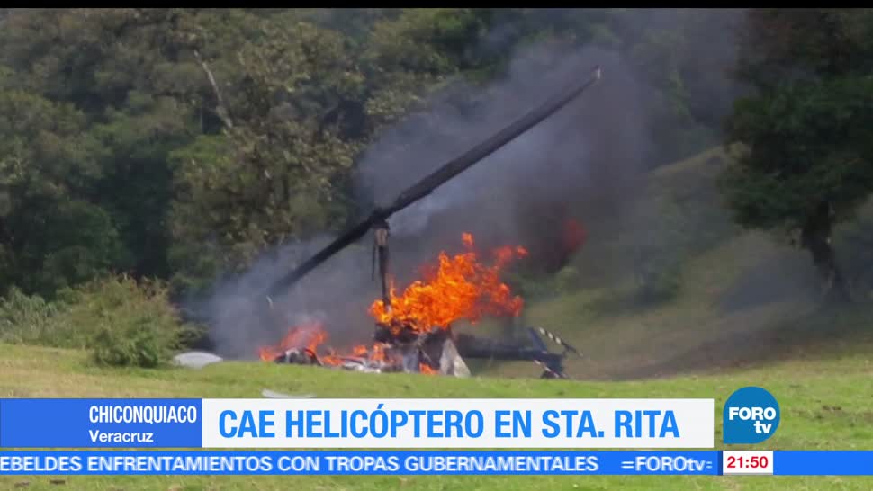 Cae, helicóptero, sierra, Santa Rita, Chiconquiaco, Veracruz