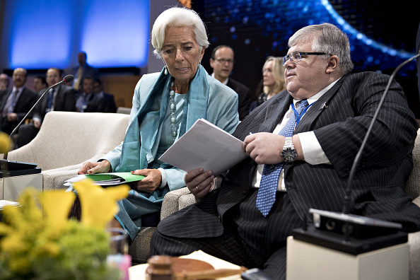 Christine Lagarde, directora gerente del FMI, y Agustín Carstens, gobernador del Banxico