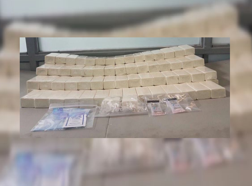 La Policía Federal aseguró 150 barras de cocaína con peso aproximado de 28 kilogramos. (Policía Federal)