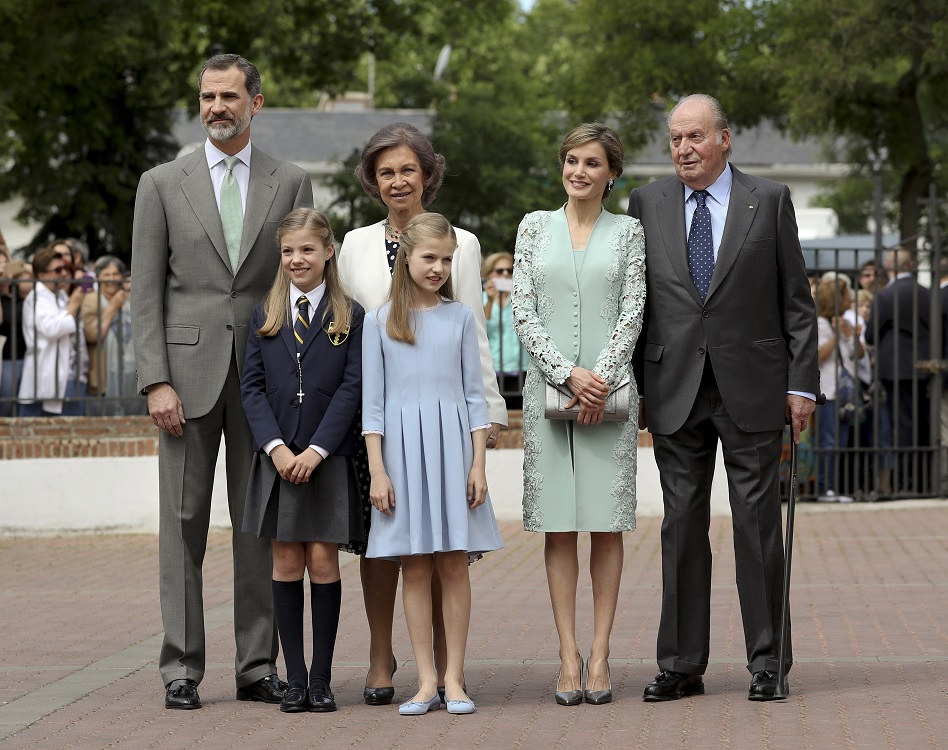 La familia real de España con la infanta Sofía (EFE)