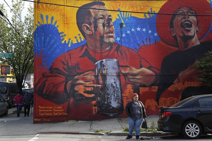 Nueva York, Hugo Chávez, mural, grafiti, Venezuela, protestas, Maduro, Bronx
