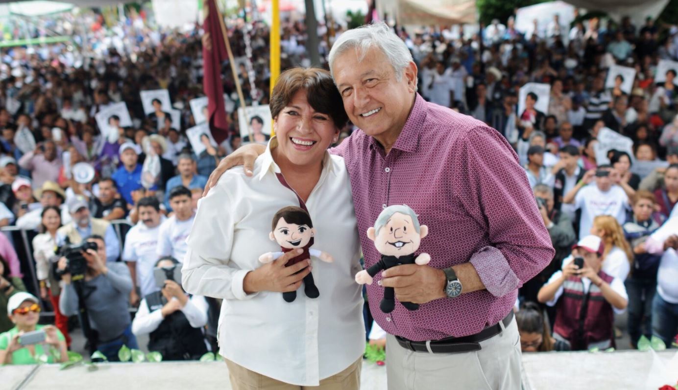 Delfina Gomez con Andres Manuel Lopez Obrador