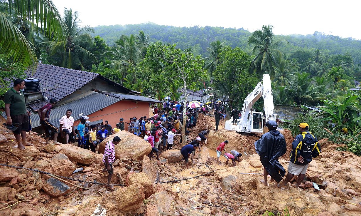 deslizamientos de tierra, inundaciones, Sri Lanka, alud, fuertes lluvias