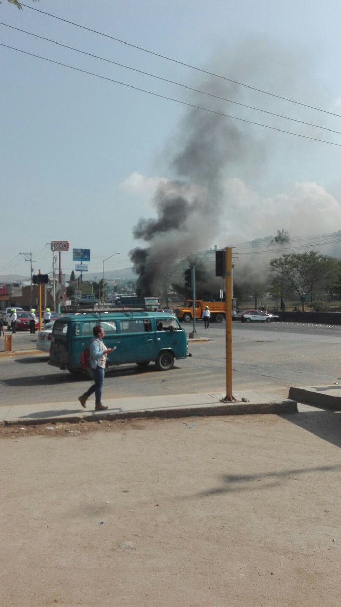 Disturbios de transportistas en Oaxaca