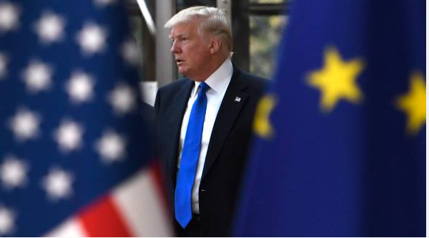 Donald Trump durante su visita a la sede de la OTAN en Bruselas, Bélgica. (Getty Images)