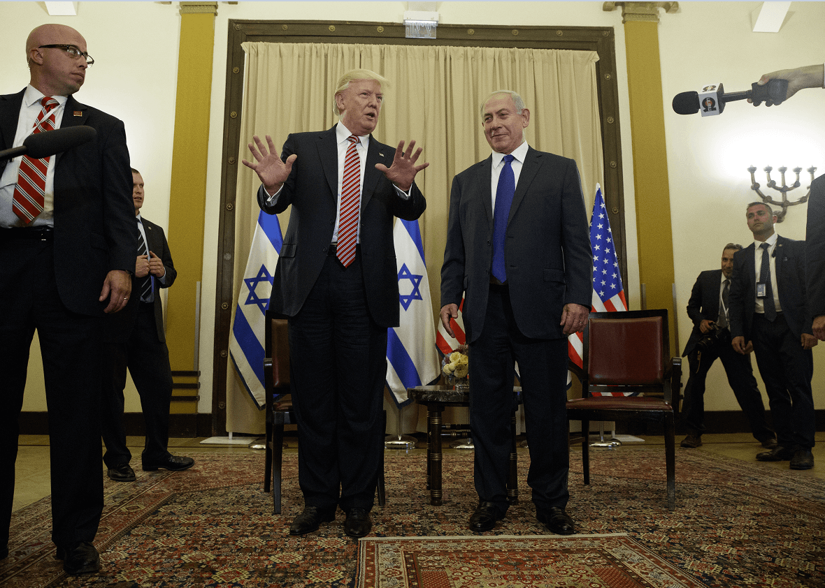 Donald Trump y Benjamin Netanyahu en Jerusalen