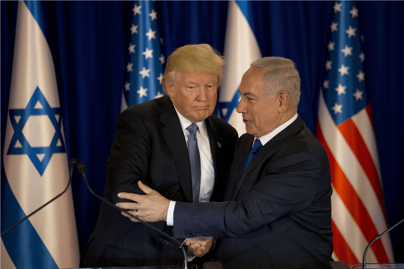 Donald Trump, presidente de Estados Unidos, y el primer ministro de Israel, Benjamin Netanyahu, en Jerusalén