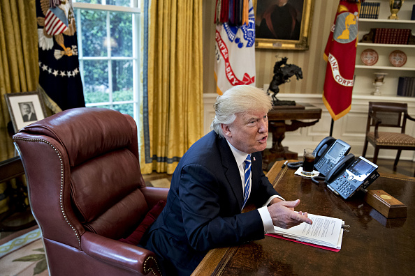 Donald Trump, presidente de Estados Unidos, en la Oficina Oval. (Getty Images)