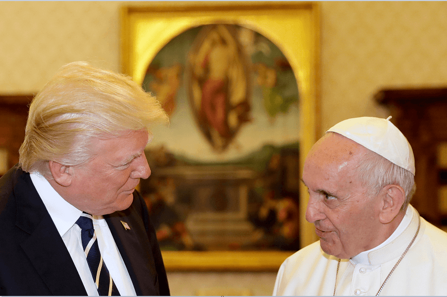 El presidente de EU, Donald Trump, y el papa Francisco, en el Vaticano