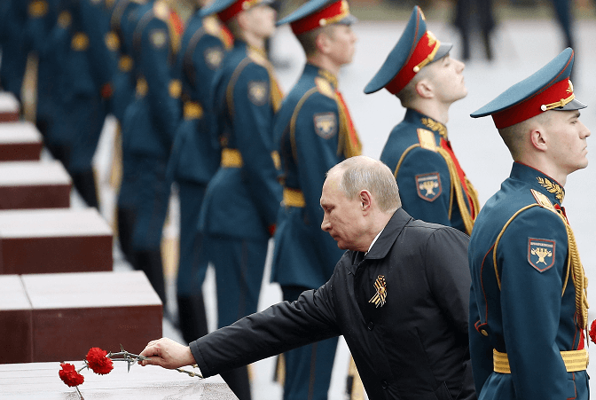 El presidente ruso Vladimir Putin en Plaza Roja