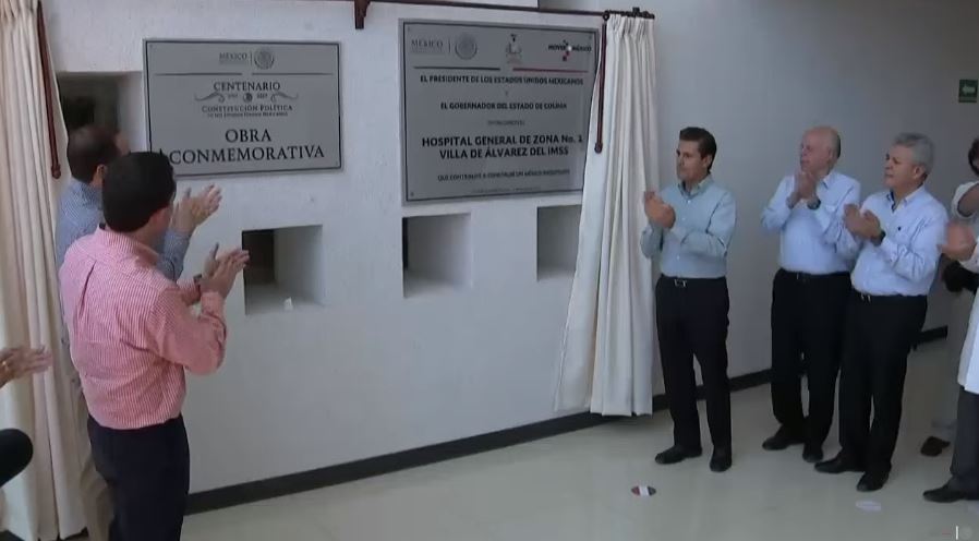 EPN inaugura el Hospital Materno Infantil y Gral. de Zona 1 del IMSS en Villa de Álvarez. Colima. (Presidencia)