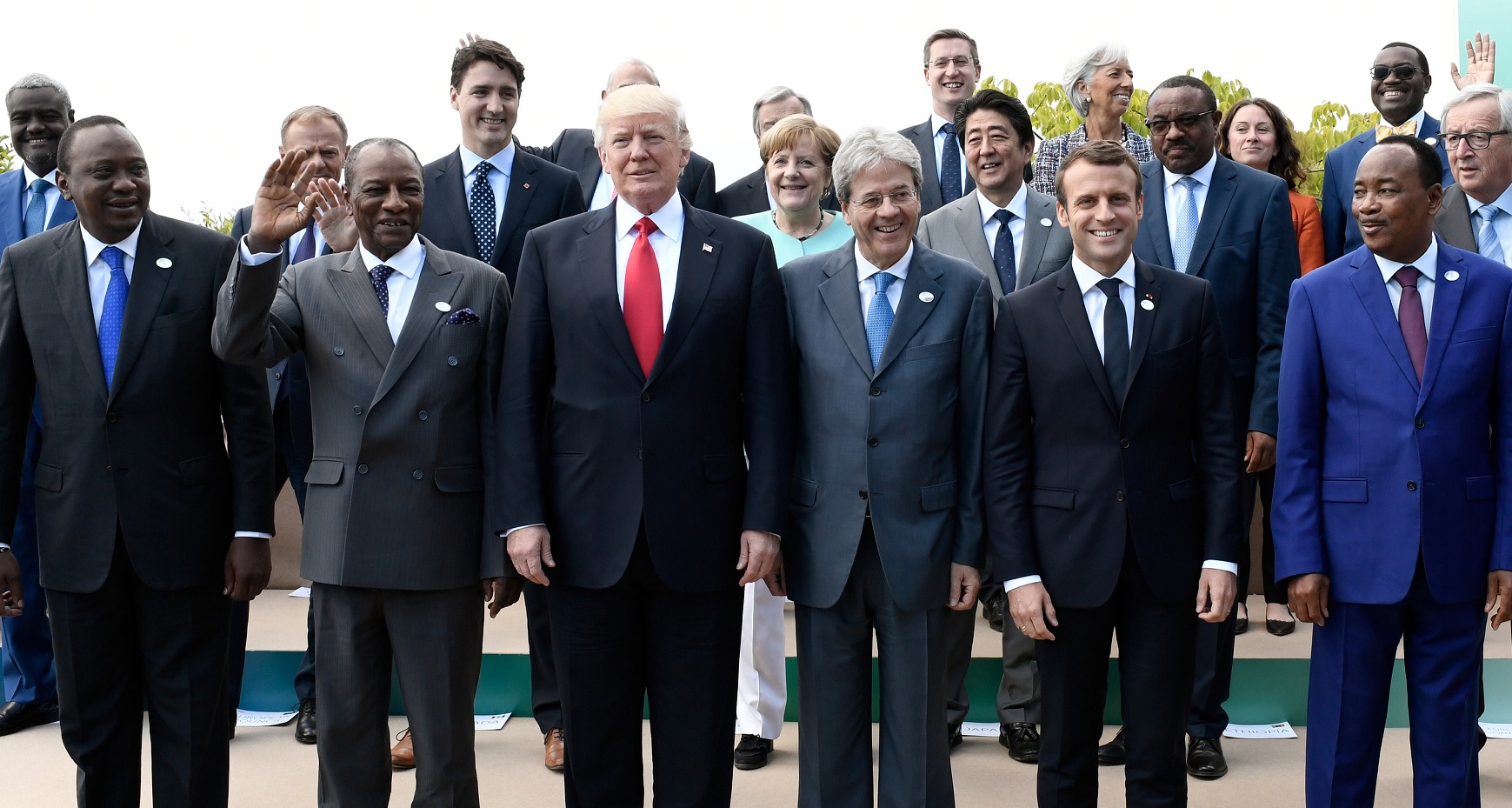 Foto de familia en la cumbre del G7 en Taormina, Italia (Reuters)