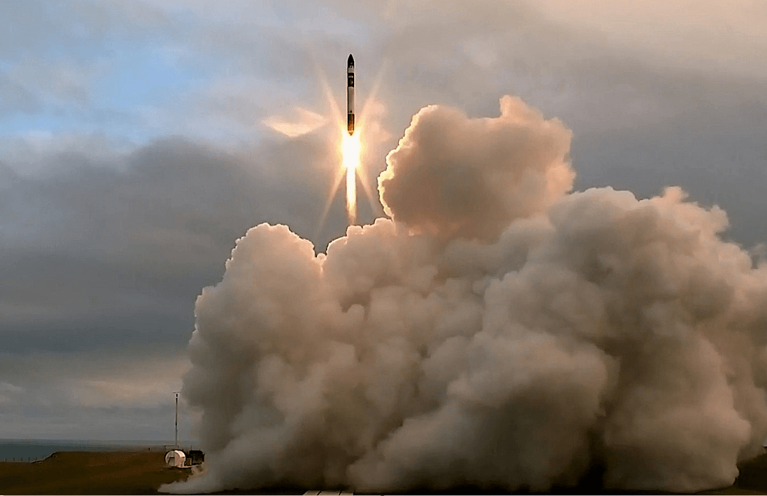 Lanzamiento del cohete espacial Electron, desde Nueva Zelanda