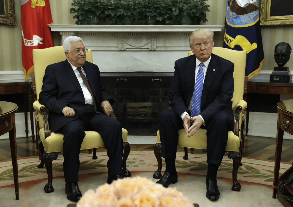 Mahmud Abbas y Donald Trump Casa Blanca