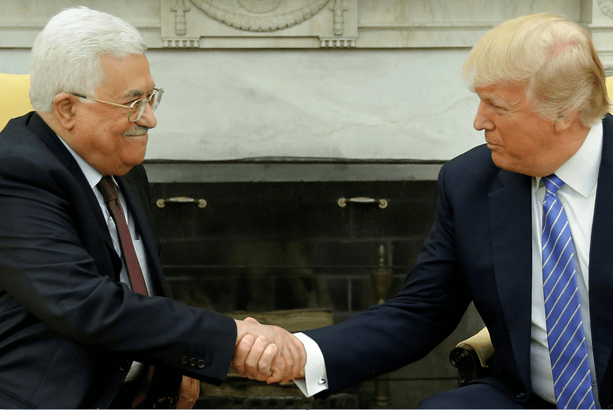 Mahmud Abbas y Donald Trump en la Casa Blanca; hablan de la paz en Medio Oriente