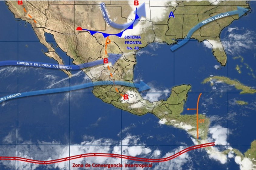 El SMN precisó que en la Península de Baja California habrá cielo parcialmente nublado (Twitter @conagua_clima)