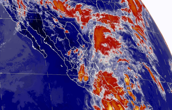mapa satelital, tormenta tropical 2-e, lluvias, Oaxaca, Guerrero