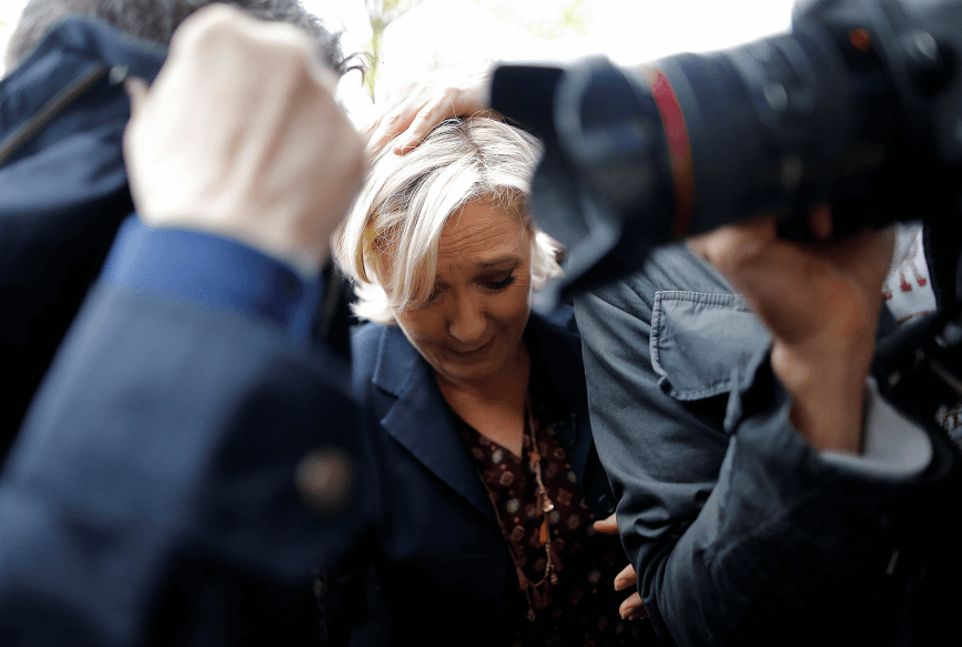 Candidata francesa a la presidencia Marine Le Pen