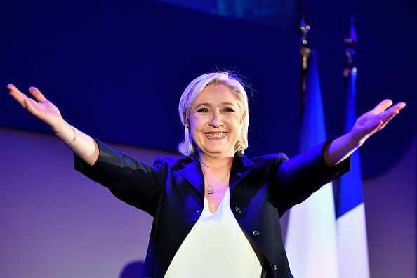 Marine Le Pen, líder del ultraderechista Frente Nacional de Francia