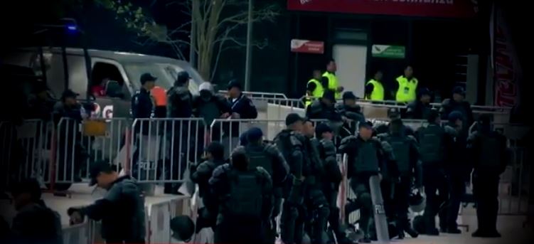 Operativo de seguridad en estadio de Monterrey por partido de futbol