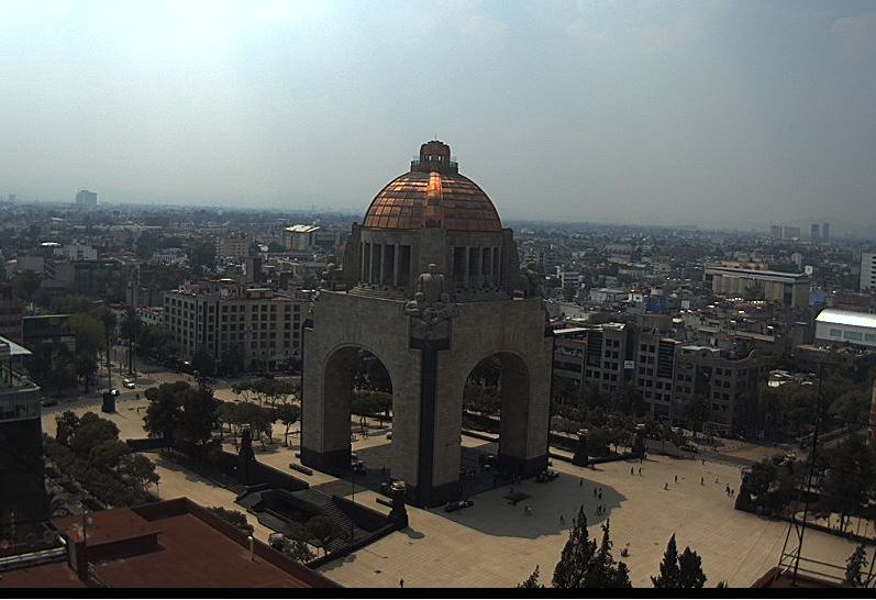 panoramica de la cdmx desde el monumento a la revolucion